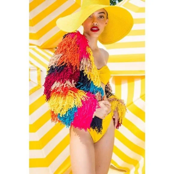 Alice + Olivia Fawn Fringe Jacket in Multicolor - Picture 2 of 9